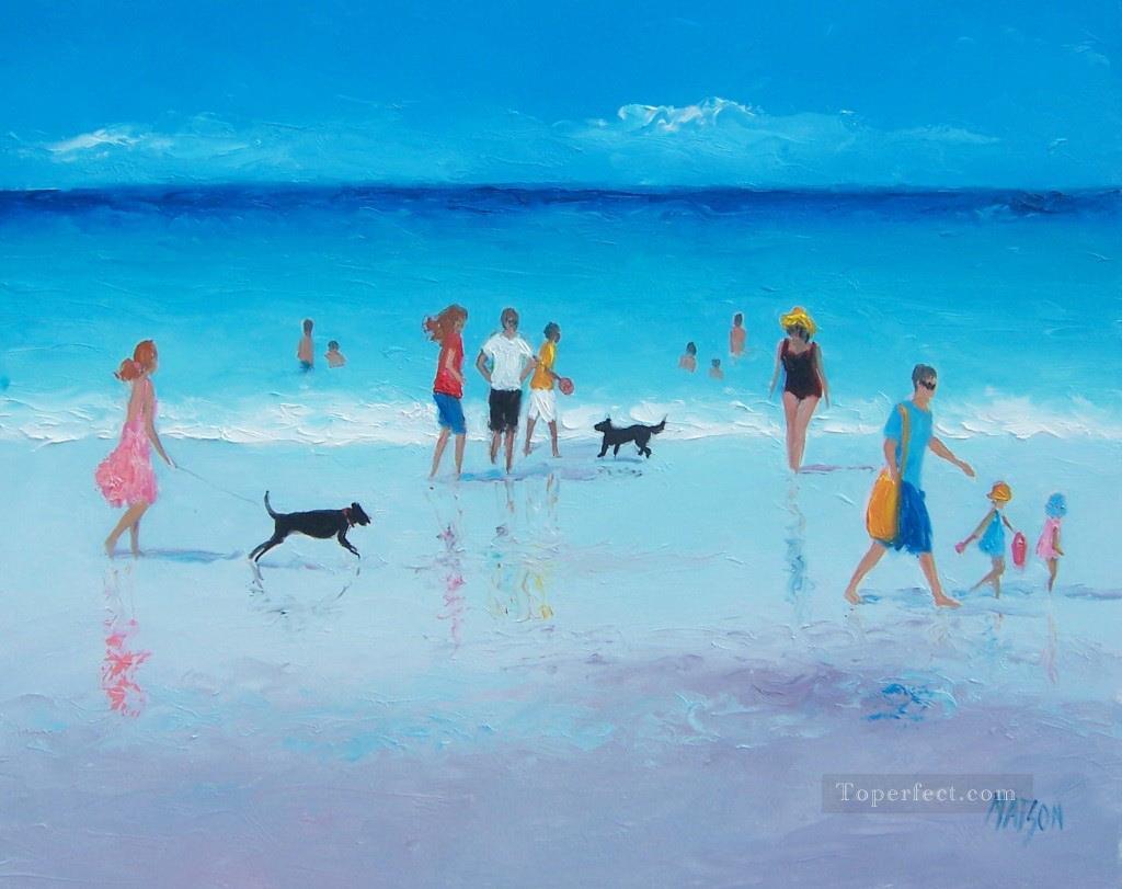 Reflections beach Child impressionism Oil Paintings